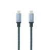 Cable usb 3.1 nanocable 10.01.4102-comb/ usb tipo-c macho - usb tipo-c macho/ hasta 100w/ 20gbps/ 2m/ gris y negro