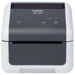 Impresora de etiquetas y tickets brother td-4410d/ térmica/ ancho etiqueta 108mm/ usb-rs232/ blanca y negra