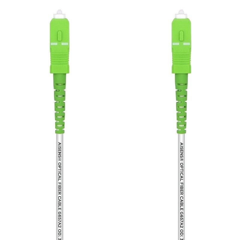Cable de fibra óptica g657a2 3.0 aisens a152-0502/ lszh/ 40m/ blanco