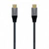 Cable usb 2.0 tipo-c aisens a107-0629 5a 100w/ usb tipo-c macho - usb tipo-c macho/ hasta 100w/ 60mbps/ 2m/ gris