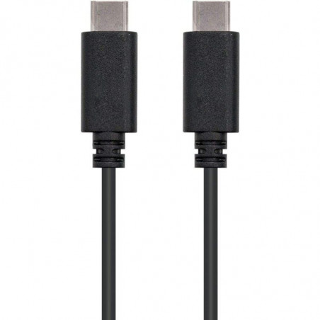 Cable usb 2.0 tipo-c nanocable 10.01.2300/ usb tipo-c macho - usb tipo-c macho/ 50cm/ negro