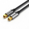 Cable de audio de fibra óptica vention bavhf/ 1m/ gris